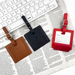 Fashionable Multi-Color Square PU Leather Luggage <b>Tag</b> Portable Accessory with <b>Name</b> and Address for Travel - Product Image 2