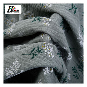 100% <span class=keywords><strong>coton</strong></span> Double couche <span class=keywords><strong>gaze</strong></span> crêpe tissu classique petit <span class=keywords><strong>coeur</strong></span> imprimé brocart pour chemises robes jupes - Product Image 3