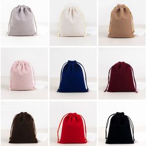 Sac à cordon en velours multicolore de qualité supérieure pour bijoux, pochette de rangement de luxe, petits cadeaux, flanelle personnalisable, huile essentielle - Product Image 2