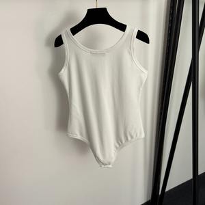 Body de Tirantes Blanco para Mujer, Decoración de Labios Dorados, Sexy, Ajustado, Verano, 100% Algodón, Transpirable, Ropa de Club, Top Básico Diario - Product Image 5