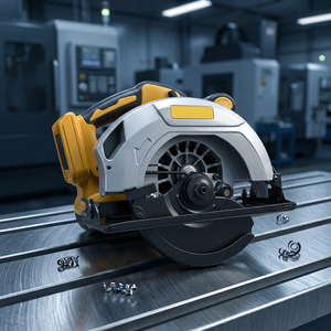 Sierra Circular para Cortar Madera, 1400W, <span class=keywords><strong>Motor</strong></span> sin Escobillas, Ángulo y Profundidad Ajustables, Sierra Eléctrica Industrial para Bricolaje - Product Image 1