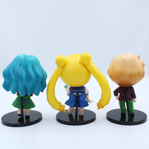 Set de Figuras de Sailor Moon Versión Q con Chibiusa, <span class=keywords><strong>Ami</strong></span>, Usagi, Rei, Mamoru y Setsuna, Figuras de Acción de Anime para Decoración de Escritorio - Product Image 3