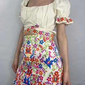 ชุดเซ็ตสองชิ้น เสื้อกั๊กปักลายสไตล์โบฮีเมียนใหม่ กระโปรงมินิสั้น เซ็กซี่ - Product Image 3