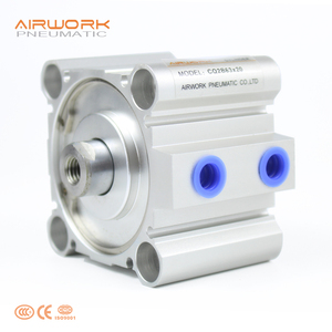 Cilindro Neumático Compacto de Doble Acción de Aleación de Aluminio CDQ2B, Imán, Presión de Trabajo de 0.1-0.9Mpa, Puertos de 3/8\", Resistencia de 1.35MPa - Product Image 5