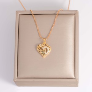 Collana con Ciondolo in Zirconia Cubica di Lusso, Placcata in <span class=keywords><strong>Oro</strong></span> 18K, Charm in CZ, <span class=keywords><strong>Girocollo</strong></span> per Matrimoni e Feste, Gioielli per Donne, Set di Gioielleria - Product Image 2