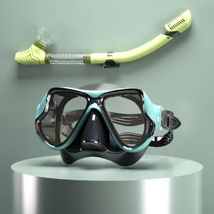 DELANHUWI - Juego de Snorkel Panorámico Antivaho con Lente Única de Gel de Sílice, Tubo de Respiración, Máscara de Buceo Impermeable para Hombres y Mujeres - Product Image 3