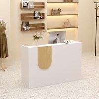 Comptoir de caisse pour petites boutiques, salons de beauté et de manucure, bureau de réception tendance en MDF, table de bar pour magasin de vêtements et salon de coiffure