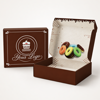 Boîte d'expédition personnalisée en carton ondulé durable et léger pour biscuits, beignets, bonbons et ensembles de desserts