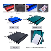 Porte-cartes à collectionner en PP multicolore avec logo personnalisé, sangle élastique et 4, 9 ou 12 poches, avec bande élastique