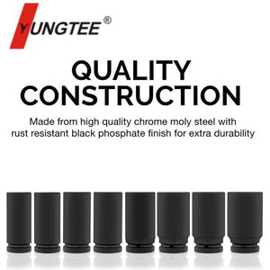 17-50Mm Kích Thước Đầy Đủ Tự Động Sửa Chữa Công Cụ Thường Xuyên Tác Động Ngắn Ổ Cắm Bit Thiết Lập Cho Mô-men Xoắn Cờ Lê 1 "Màu Đen CR-MO Nhỏ Ổ Cắm - Product Image 4
