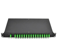 Splitter PLC Serat Optik Necero Berkualitas Tinggi SC APC 1x2-1x128 untuk Rak dengan Jaket PVC/LSZH