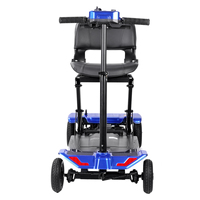 Scooter Eléctrico Portátil de 4 Ruedas para Personas Mayores, Plegable Automáticamente, Compacto, Ideal para Viajes