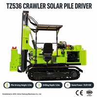 Pile driver hydraulique sur chenilles solaires TEZHONG TZ536 |   Foreuse rotative à vis de 91 kW à couple élevé, personnalisable, certifiée CE ISO9001