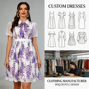 Vestidos Elegantes de Chifón con Tejido Chic, <span class=keywords><strong>Vestido</strong></span> <span class=keywords><strong>Corto</strong></span> Informal de Verano para Mujer, para el Día a Día, Vacaciones, Fiestas, Fin de Semana - Product Image 1