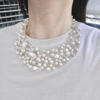 Nouveauté Collier en perles fait main Design Collier ras du cou en perles d'eau douce naturelles pour femmes et filles par Gift Party