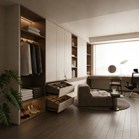 Armoire de rangement sur mesure en bois massif moderne et durable avec tiroirs pour bijoux et sacs, idéale pour chambre à coucher