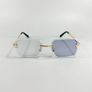 Homens ou Mulheres Óculos De Sol Fotocromático New Cutting Edge Cor Mudando Lentes Cinza Rimless Quadro Óculos De Sol UV400 - Product Image 3