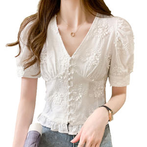 Encuentre mejor fabricante de blusas en blonda elegantes y en blonda para el mercado de de spanish en alibaba.com