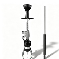 Ensemble de chicha portable au design de fusil |   Chicha arabe créative en forme de pistolet pour bars et soirées