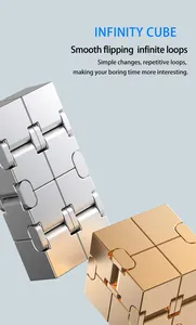Vô Hạn Cube Thần Tài Đồ chơi lật cubos de DEDO de kim loại de plastico antiestres, ansiedad EDC Para adultos Y ninos, autismo tdah - Product Image 5