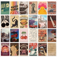 Affiche vintage cartes murales décoration fond cartes impression cartes postales murales cartes de voeux Service d'impression pour chambre esthétique