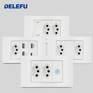 DELEFU Brasilianisches Modell 118 Kunststoff Weiß 10A/20A USB-Steckdose mit Typ-C 20W Schnell-Aufladung - Product Image 3