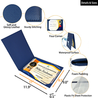 Carpeta de Archivos y Porta Certificados Personalizada de Cuero PU A5