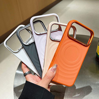 Coque de téléphone rigide 2-en-1 en TPU et PC avec protection anti-chute pour iPhone 15 Pro Max, 17 Air, 16 Plus et chargeur sans fil, protection de l'appareil photo