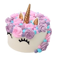 Ensemble de décoration de gâteau en plastique écologique sur le thème de la licorne, décorations de gâteau colorées pour la fête des pères, Noël, moules à fondant, moule 3D