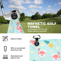 Patrón de entrega rápida Toallas de golf Toalla de golf con impresión personalizada divertida Toalla de golf magnética para bolsas