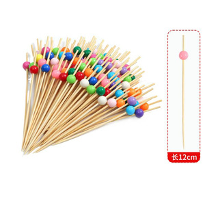 Bâtonnets en bambou jetables créatifs pour fruits, design en forme de guimauve confite, pour la décoration de cocktails, hamburgers, cure-dents pour enfants - Product Image 5