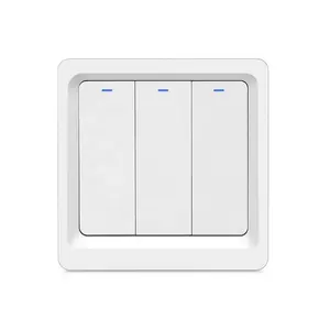 OEM ODM Nuevo diseño Interruptores de pared EU UK 1 2 3 Gang Smart Life APP WiFi control remoto pulsador Interruptor de luz de pared eléctrico