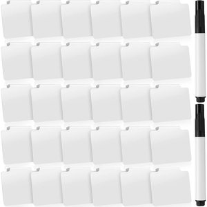 White Plastic Bag Clips Reusable <b>Label</b> Tags For <b>Kitchen</b> Organization 4-5.9in Length Minimalist Design - Product Image 1
