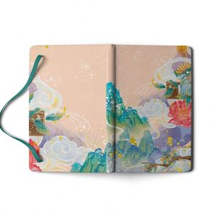 Custom Printed Brand A5 Hardcover Leather Thread Sewing Bound Promotional Use Notepad Journal with Elastic Strap <b>Diary</b> <b>Notebook</b> - Product Image 1