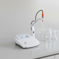 pH-mètre numérique haute précision pour laboratoire, électrode en verre ou plastique en option, anticorrosion, précision 0,01 pH, écran LCD