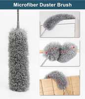 4 pièces poteau en acier inoxydable allongé poignée domestique détachable pour nettoyer les ventilateurs de plafond plumeau avec poteau d'extension