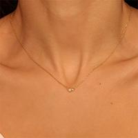 Joyería minimalista con piedra de nacimiento, collar con colgante de piedra de nacimiento chapado en oro de 18 quilates, Gargantilla de circón de acero inoxidable sin deslustre