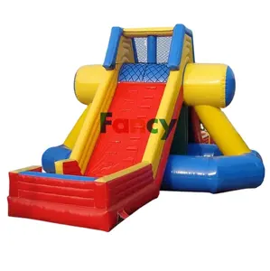CE inflatable mermaid slide/primary colors bouncy castle with slide/bouncy and inflatable slide for kids