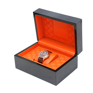 国境を越えて人気の高い木製長方形腕時計ボックス、高光沢焼付塗装、高級フリップオープンPUレザー内装腕時計ボックス - Product Image 5