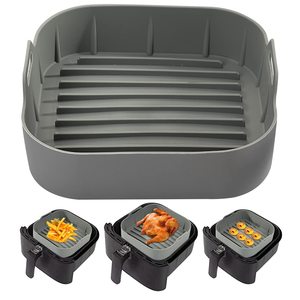 8.1 Inch Square Reusable <b>Air</b> <b>Fryer</b> <b>Silicone</b> Pot <b>Basket</b> Food Safe Reusable Liners With <b>air</b> Circulation <b>for</b> <b>Air</b> <b>Fryer</b> - Product Image 2