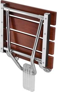 Asiento de Ducha Plegable de Pared con Soporte de Acero Inoxidable - Product Image 2