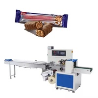Machine d'emballage horizontale automatique à grande vitesse pour biscuits en forme de coussin, machine d'emballage de sacs à flux arrière