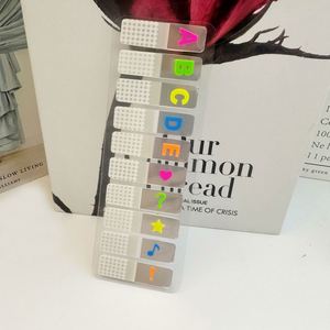10 Color Number <b>Sticker</b> Letter Symbol Index <b>Sticker</b> Transparent Thin Sticky Note Fluorescent Reading Mark <b>Sticker</b> Now - Product Image 6