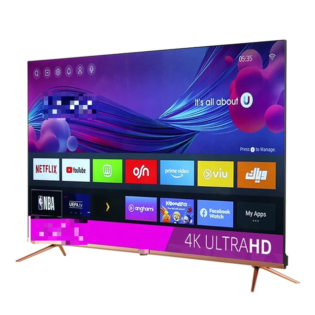 Guangzhou Suppliers A+ Grade Customized Metal Frame Tv Flat Screen T2S2 Smart Tv 65 Inch Led Panel Tv Lcd Television