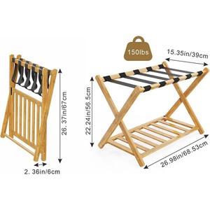 Tùy chỉnh đa chức năng có thể gập lại tre hành lý giá, tre tự nhiên Vali lưu trữ - Product Image 4