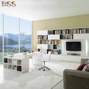 Colore bianco Boss ufficio scrivania con mensola a forma di L segretario tavolo piccolo angolo ufficio tavolo per la vendita - Product Image 6