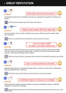 MIDDIAセラミックキッチンはさみキャンピングカッティング釣り用トリムせん断 - Product Image 6