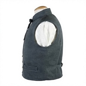 High Quality Embroidery Sleeve Less 100% <b>Wool</b> Fabric Custom Requirement Logo Handmade <b>Waistcoat</b> & Vest - Product Image 4