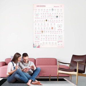 Idée de la Saint-Valentin 100 Choses Bucket List pour les couples 100 Dates <span class=keywords><strong>Between</strong></span> Lovers Scratch Off Poster - Product Image 2
