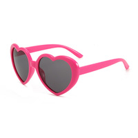 Lunettes de soleil unisexes légères en forme de cœur mignonnes, protection UV400, bicolores, couleur cœur pêche arc-en-ciel, lunettes de soleil pour fête et plage